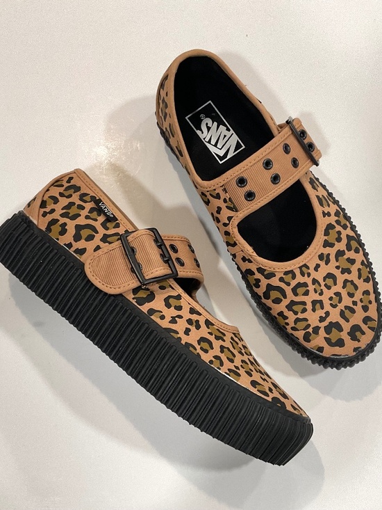 Vans Shoes - VANS Mary Jane Creeper Platform Shoe Animal Print Size 8.5 NEW